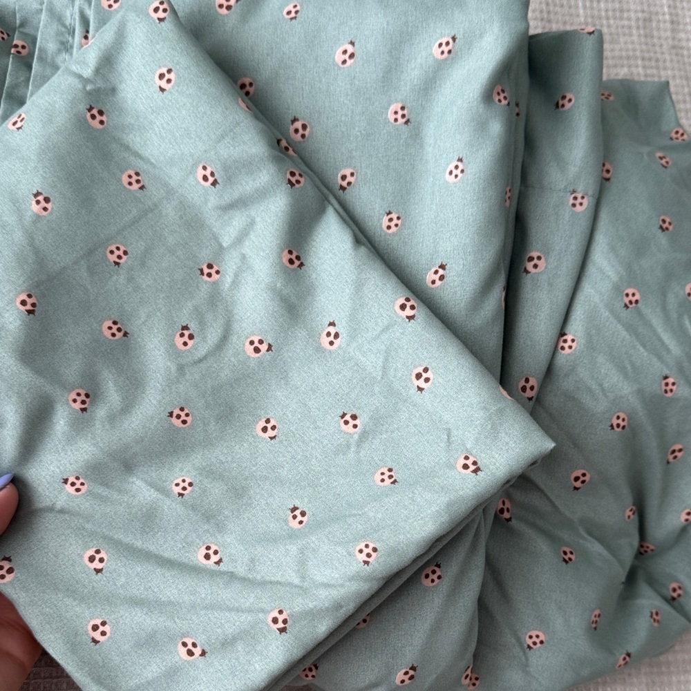 Target Pillowcomfort Microfiber Green Sheet Set with Pink Ladybugs (Twin)